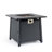 28-Inch Iron Square Propane Fire Pit Table