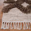 4' X 6' Sand Wool Geometric Flatweave Handmade Stain Resistant Area Rug With Fringe