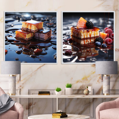 Whimsical Reflections - Desserts Square Collage Set Of 2