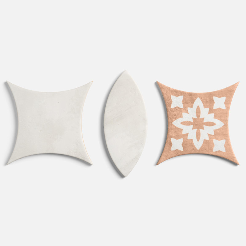 Carrelage de sol en porcelaine matte de 3,16 po x 7,87 po Varen, White Deco Natalia