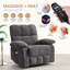 Fauteuil inclinable manuel Elysium avec chaleur et vibrations, position infinie, poche latérale-1154152078
