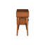 Ensemble coiffeuse 39 po en bois de style bohémien rétro avec prise de charge, port USB et tabouret, coiffeuse avec 3 tiroirs de rangement et 1 tiroir rectangulaire en rotin