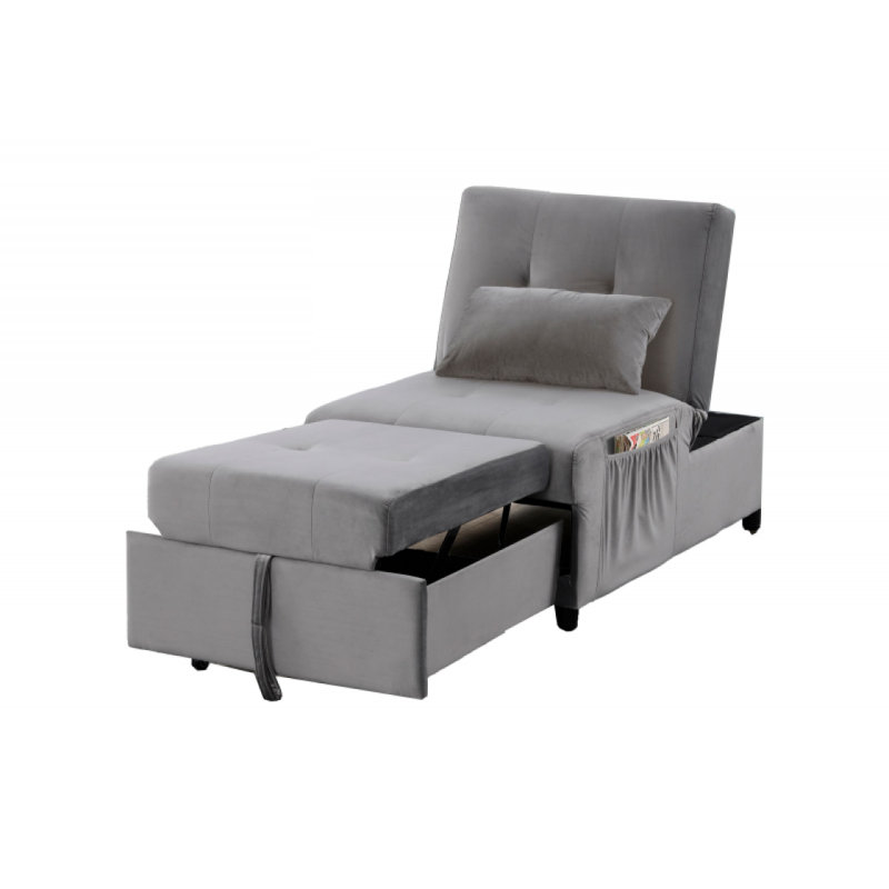 Méridienne convertible en velours
