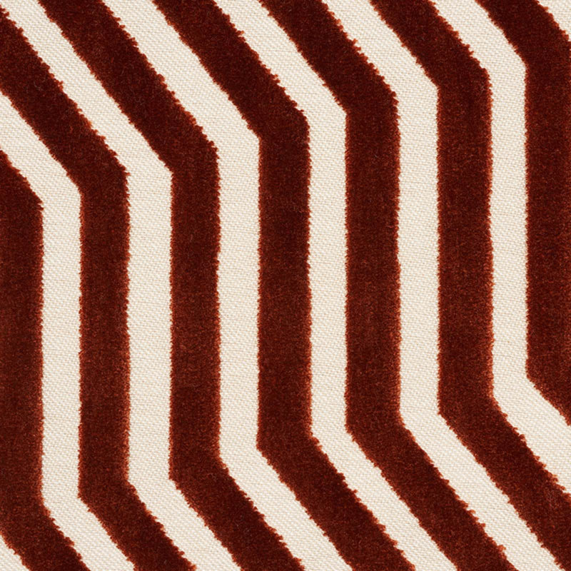 Tissu en velours Vanderbilt, Brun roux