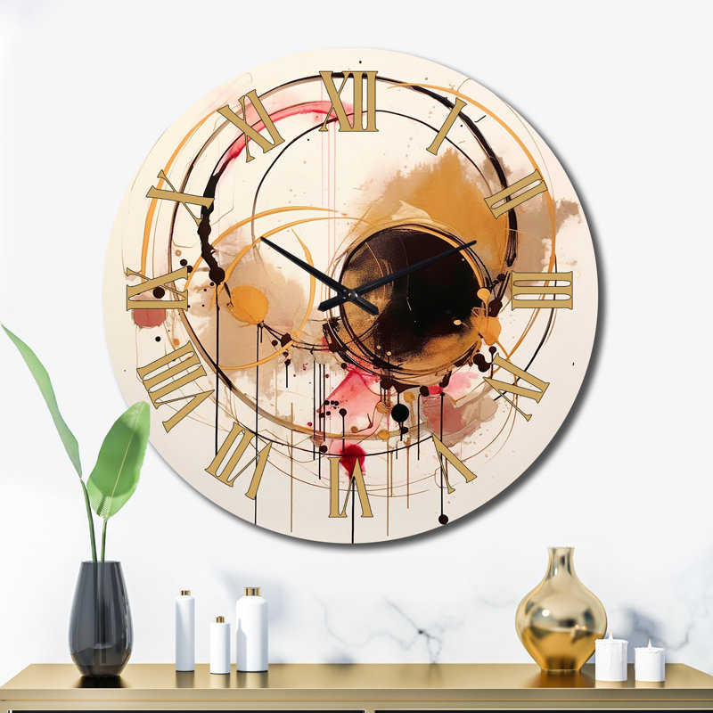 Horloge murale rose, Très grand