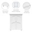 Cardonas 27" W x 34" H x 13.75" D Free-Standing Bathroom Cabinet-1244870845
