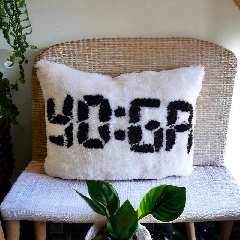  Housse de coussin rectangulaire en coton avec insert