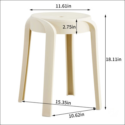 6 Pack Stackable Classroom Stools Plastic Stools Nesting Stools Colorful Round Stools Indoor Outdoor Flexible Seating Decorative Stools Chairs For Hom
