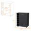 Chariot-bar moderne noir avec 6 supports et grande tablette de rangement