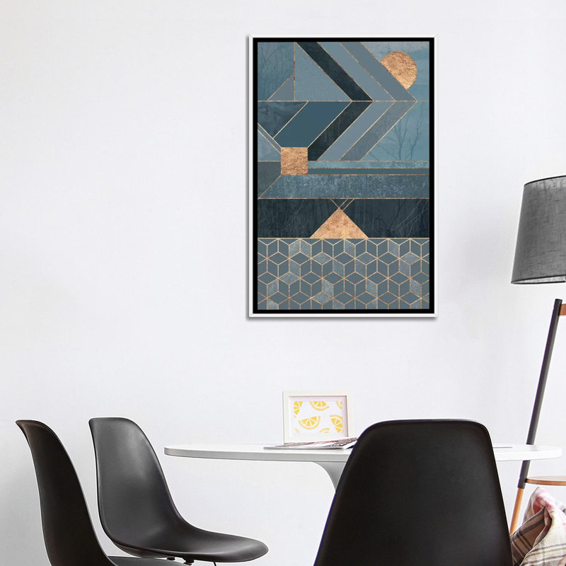 « scandinavie blue » par elisabeth fredriksson-impression sur image, Toile blanche encadrée, H 26 po x l 18 po x 1,5 po