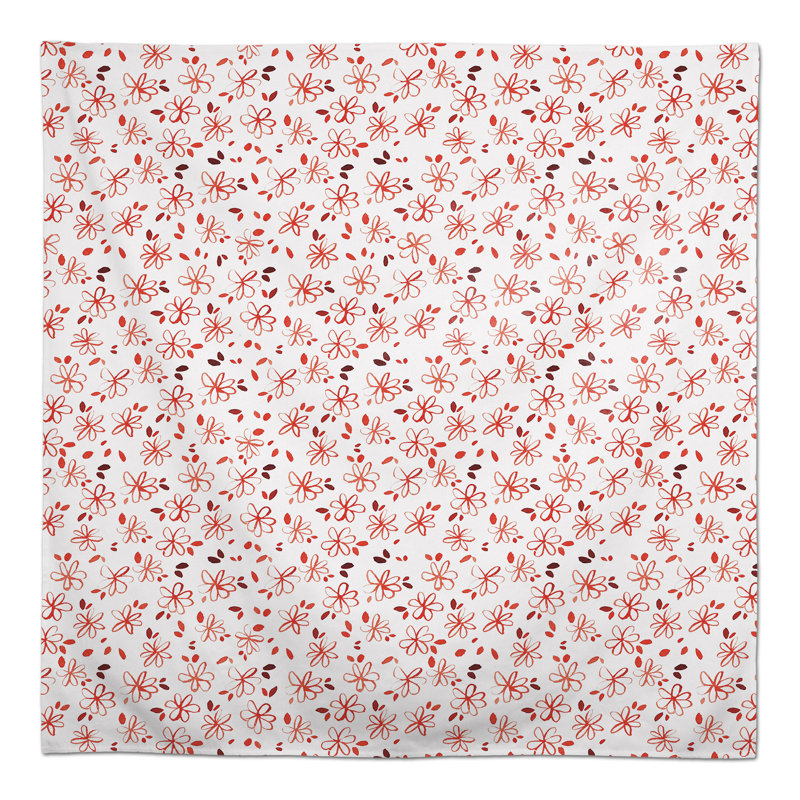 Abdul-Haadi Floral Square Tablecloth, Red