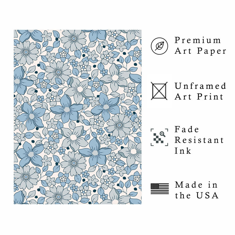 Motif floral bohémien, H 36 po x l 24 po
