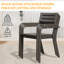 Ensemble de 4 chaises de patio d'extérieur en métal pour l'extérieur
