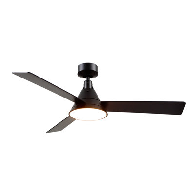 Ventilateur de plafond à DEL standard à 3 pales de 54 po avec télécommande et ensemble d'éclairage inclus Chirinos