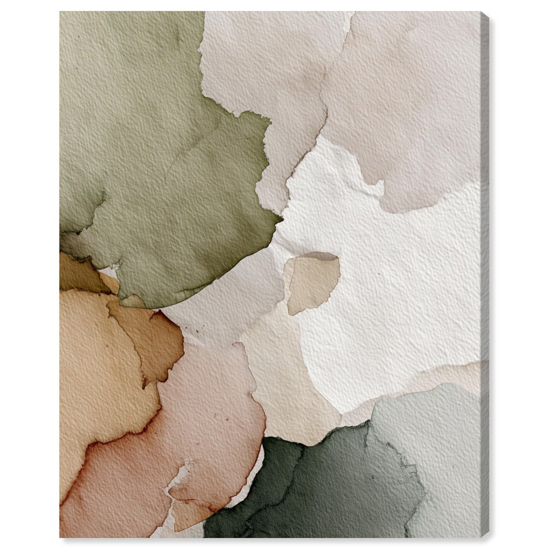 Reproduction d'art sur toile Beige Ground Swell II par Art Remedy, H 24 po x l 20 po, Toile tendue avec châssis