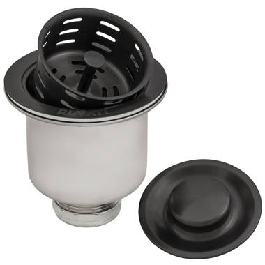 Westbrass d2082s-05 Insinkerator Style Extra-Deep Disposal Flange and Strainer - Polished Nickel