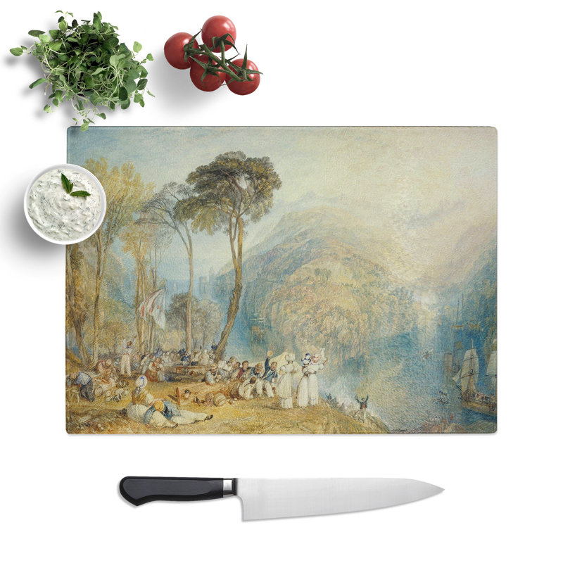 Dartmouth Cove by Joseph Mallord William Turner Chopping Board, 28.5cm W x 39cm L