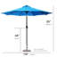 Parasol de marché éclairé 8 pi 9 po-1794457613