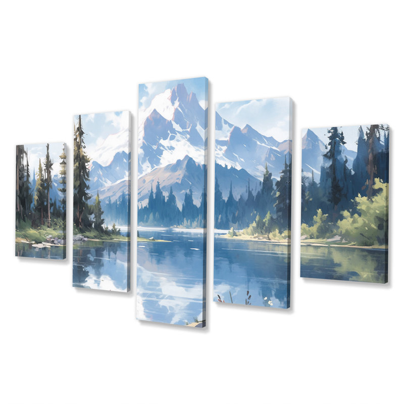 Hanneke - Countryside Canvas Art Print - 5 Panels