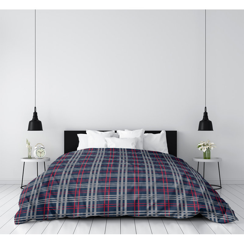Housse de couette simple Tennessee football Luxury, Housse de couette pour lit simple, Bleu marine / rouge / argent