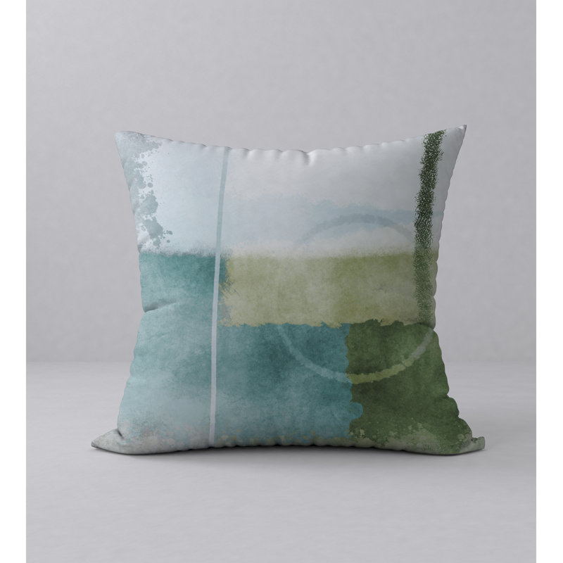 Abstract Reversible Throw Pillow, 18" x 18"