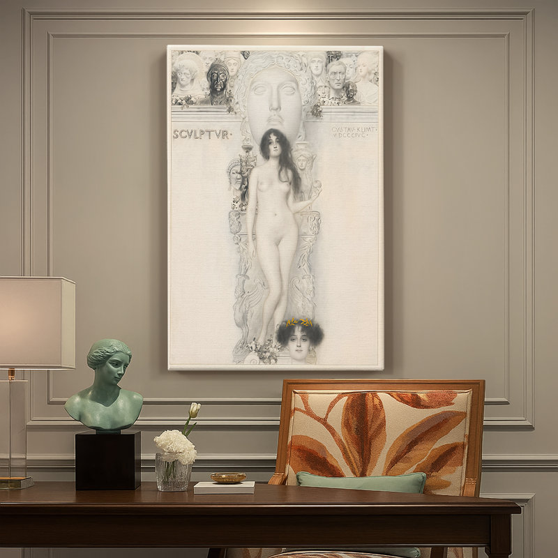 Sculpture - toile tendue par Gustav Klimt, 24 po x 36 po