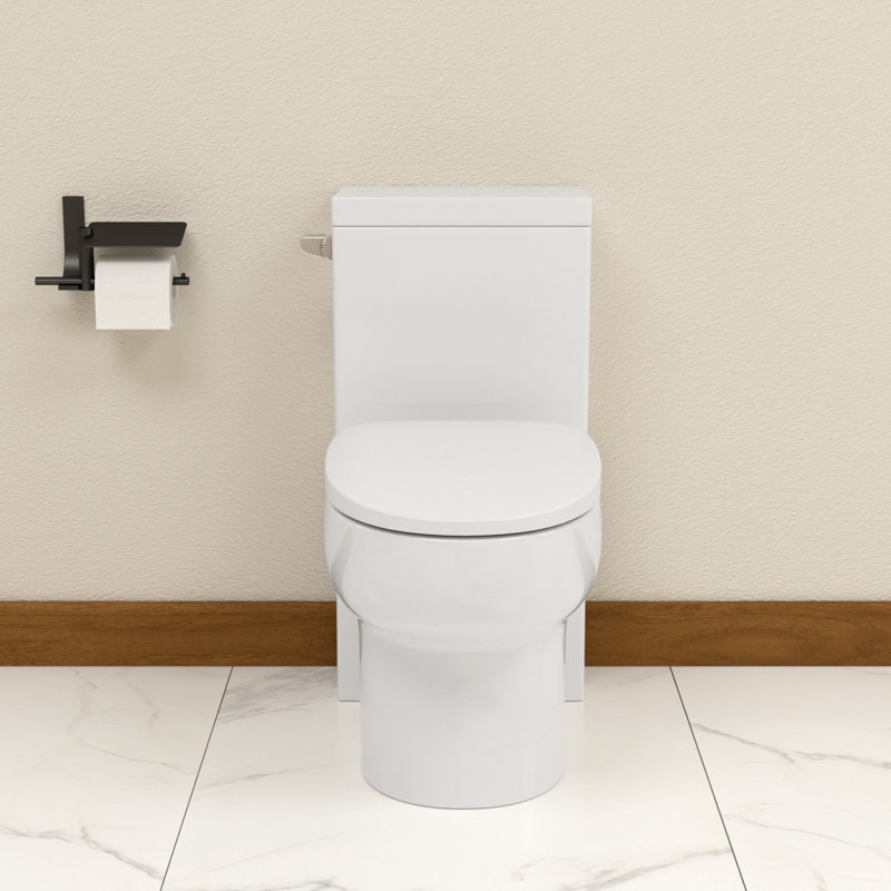 Standard 1.28 Gallons GPF Round Comfort Height Floor Mounted One-Piece Toilet (Seat Included)