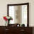 Azulai Brown Cherry 43.25 In. W X 38 In. H Modern Rectangle Wood Framed Mirror