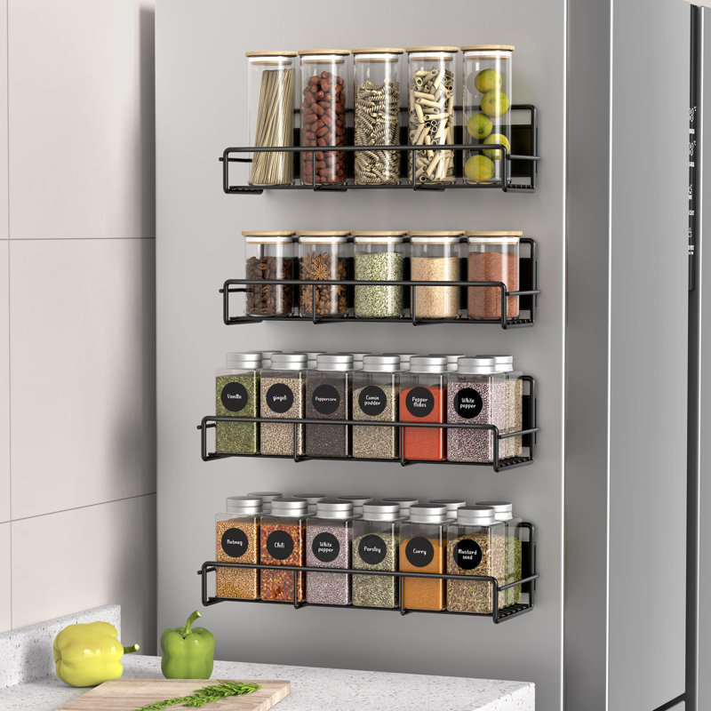 Wall Spice Rack, Black