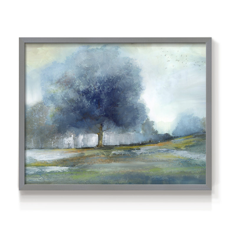 Arbre fantastique - impression encadrée - réarmable, H 8 po x l 10 po, Gris