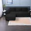 Canapé modulaire moderne en velours côtelé avec assise profonde et méridienne pour le salon