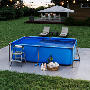 Polyvinyl Chloride (PVC) Rectangle Frame Set Pool 220.2cm H x 86.7cm W x 150.1cm L