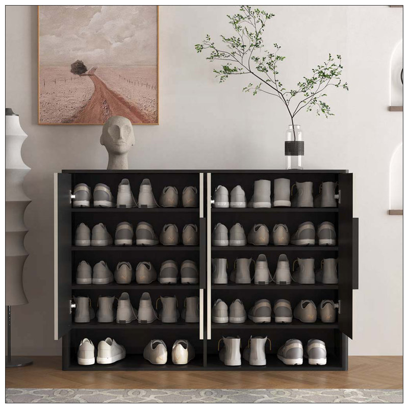 Grande armoire à chaussures moderne avec tablettes réglables