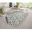 Malta flat-weave rug in green/cream-25281459