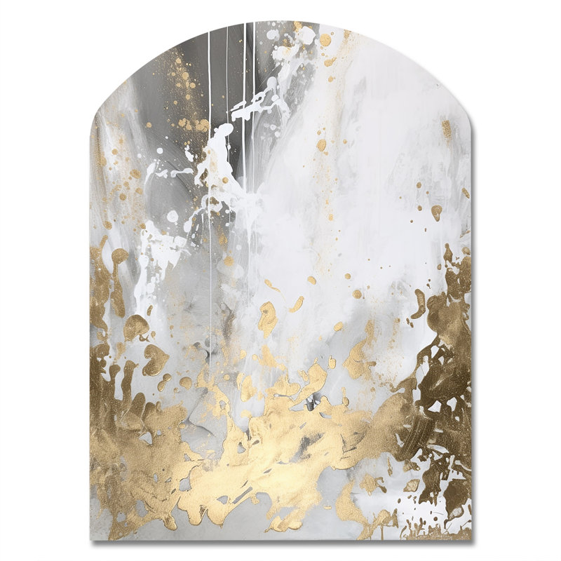 Gardner - art mural abstrait irrégulier - forme d'arche, H 34 po x l 25 po