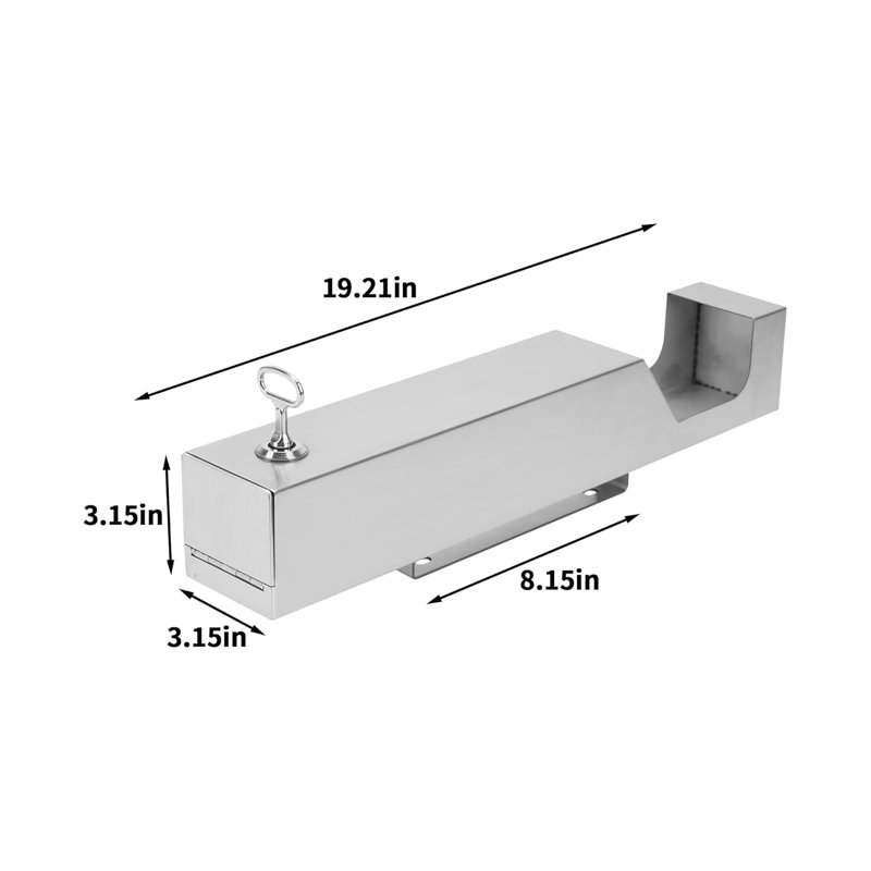 Wall Mounted Trash Can Large Capacity Garbage Can Stainless Steel Ash Bin Outdoor Rainproof Trash Container