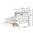 Twin Size Wood Daybed With Built-In Shelving Headboard & Under-Bed Storage Drawers-1019510990