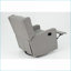 Fauteuils inclinables, fauteuil oscillant pivotant à mouvement manuel avec capitonnage à losanges | Tissu gris foncé-1085864211