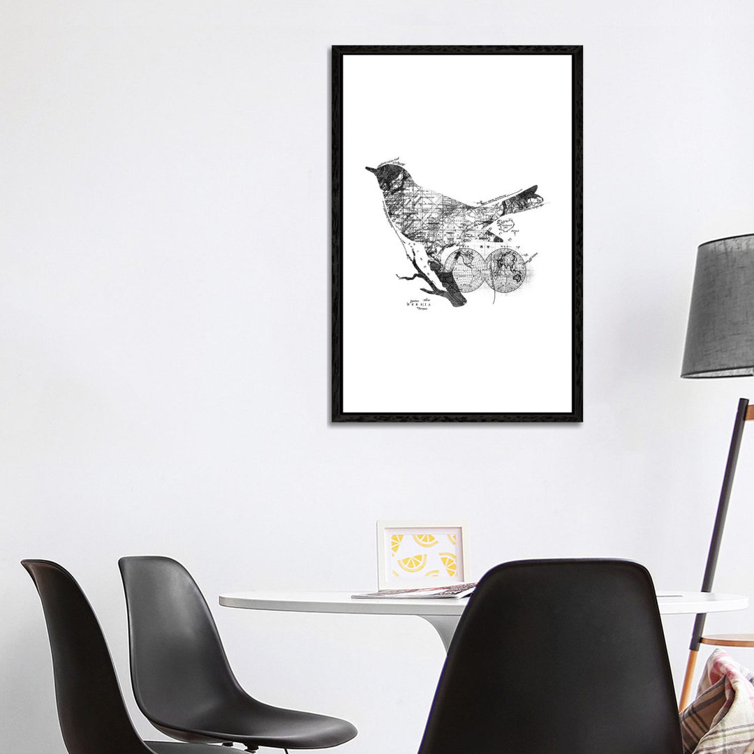 Bird Wanderlust, Rectangle von Tobias Fonseca - Galerie-verpackte Leinwand Giclée auf Leinwand