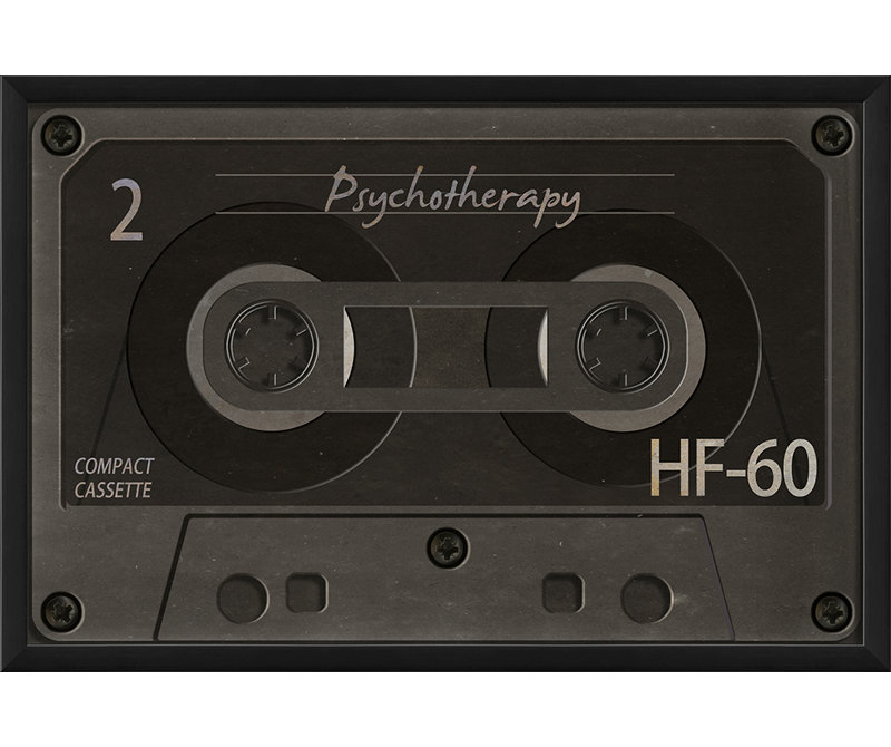 Psychotherapy cassette tape, impression encadrée