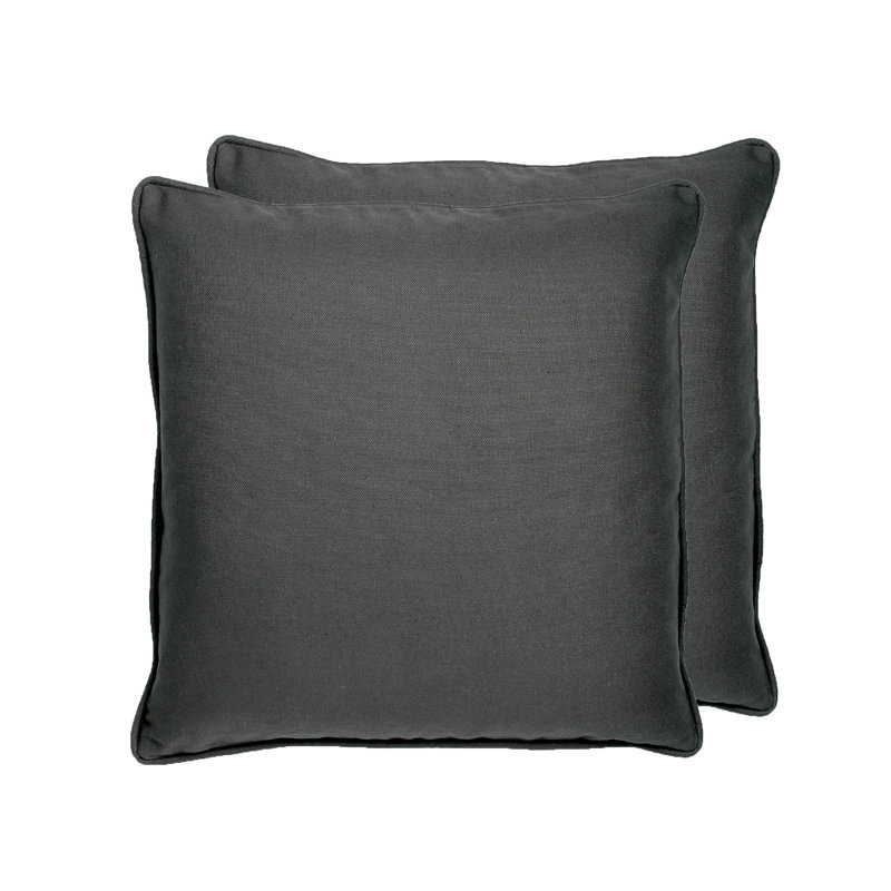 Housse de coussin SEATTLE SOLID, Gris foncé
