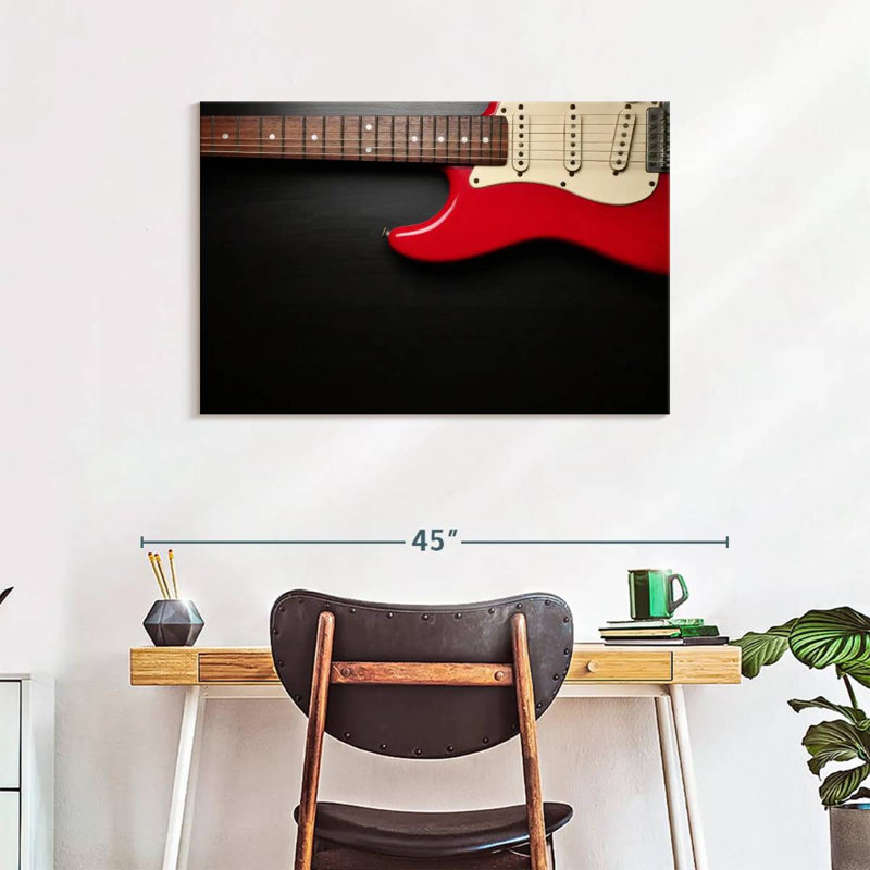 Guitare électrique Abarca Classic Red, H 24 po x l 36 po