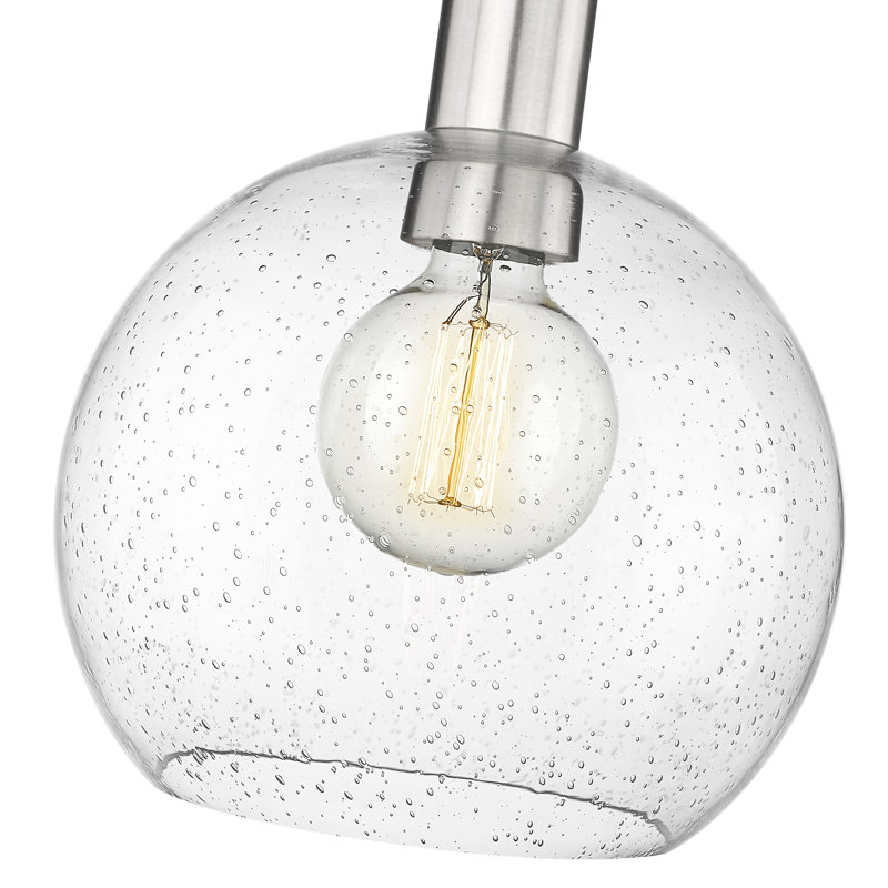 Luminaire suspendu 1 lumière Margo, Nickel brossé