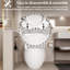 Toilette en céramique en forme d'œuf en blanc brillant - 1,28 chasse simple, teinte, blanc pour salle de bain, design artistique moderne