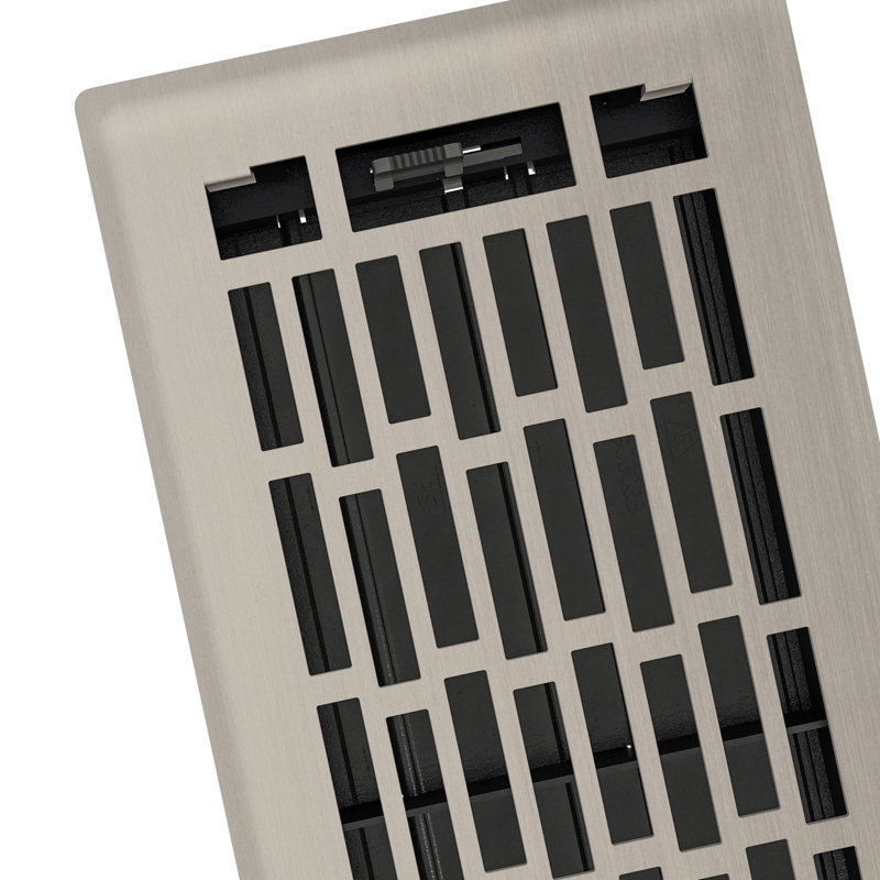 Registre de plancher Geneva, L 10 po x l 4 po x H 1,31 po, Nickel brossé