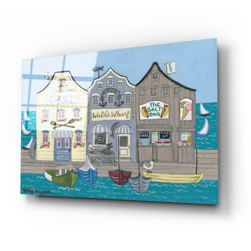 «The Salty Dog» par Holly Wojhan, art mural en verre acrylique, H 16 po x l 24 po x P 0,2 po