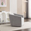 Fauteuil pivotant moderne gris 360 avec dossier doux et dossier en chenille - Rehaussez le confort de votre chambre à coucher-2070561577