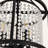 4-Light Black Crystal Semi-Flush Mount Ceiling Light