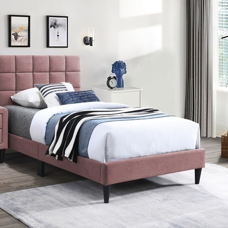 Lit 1pc Biscuit capitonné tête de lit réglable pieds de support de chambre à coucher, Simple