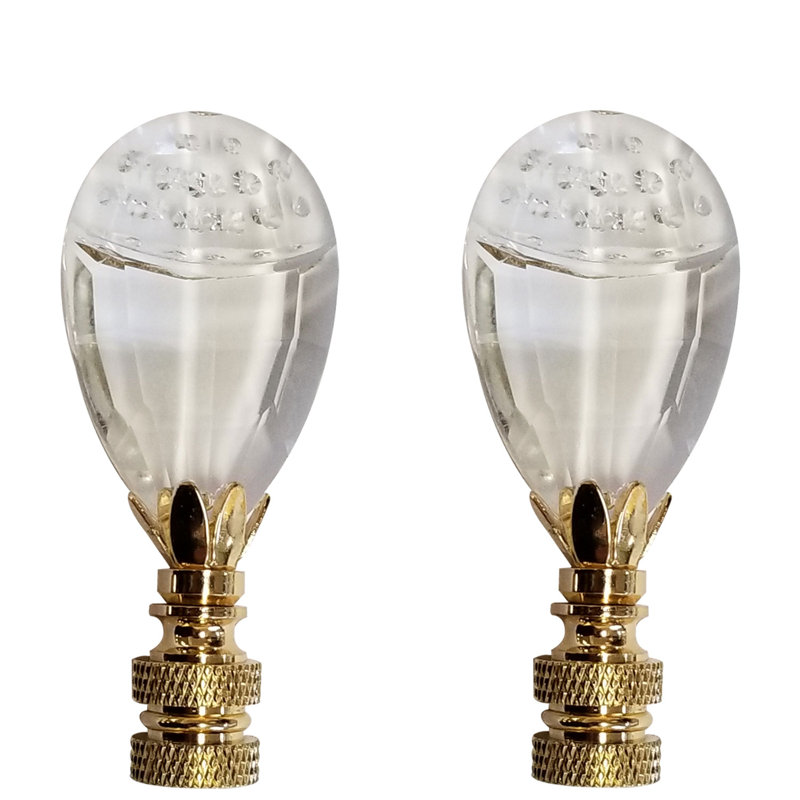 Balloon Shape Faceted Crystal Lamp Finial